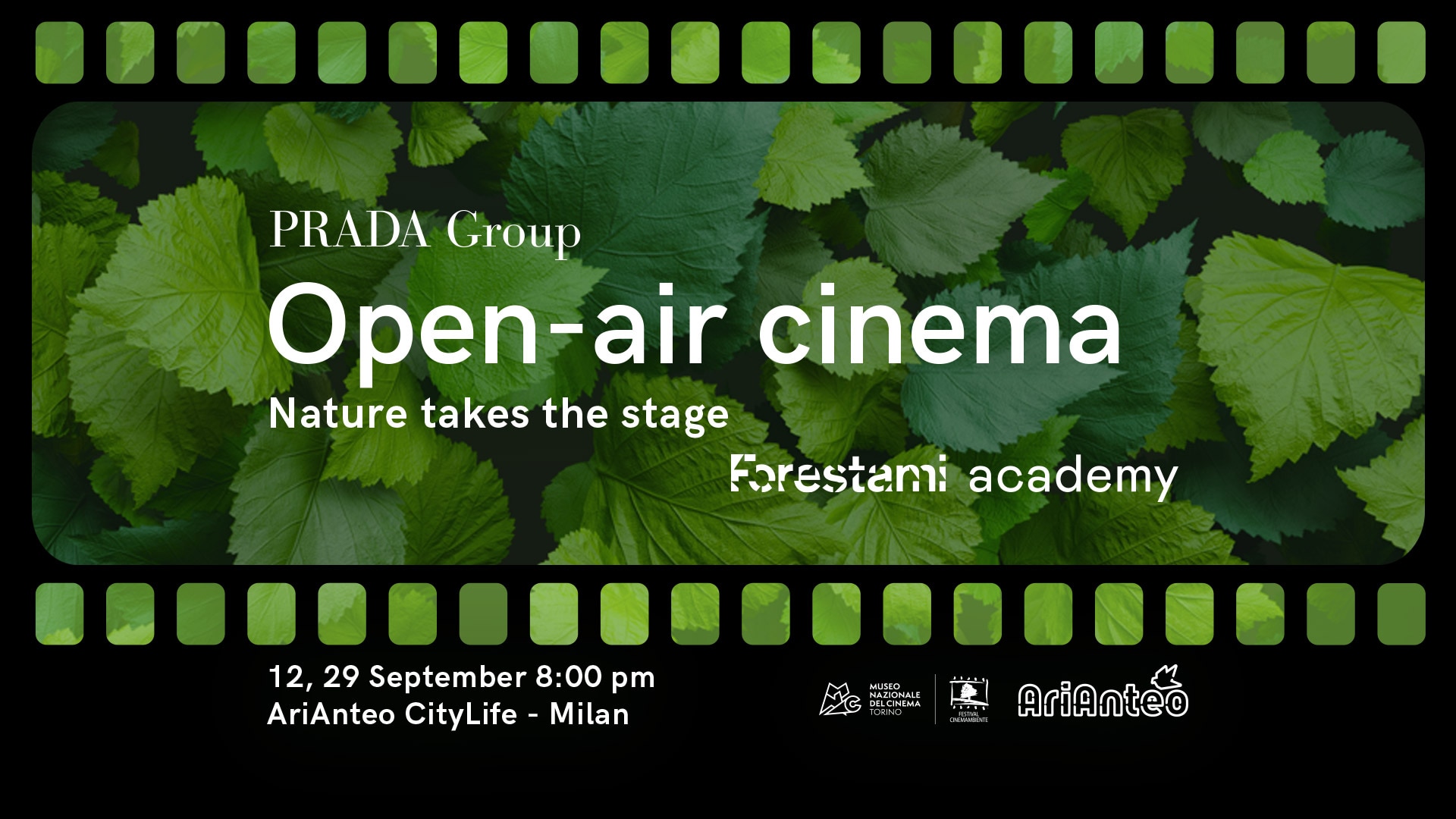 The Prada Group presents two evening open-air screenings dedicated to the Forestami Academy